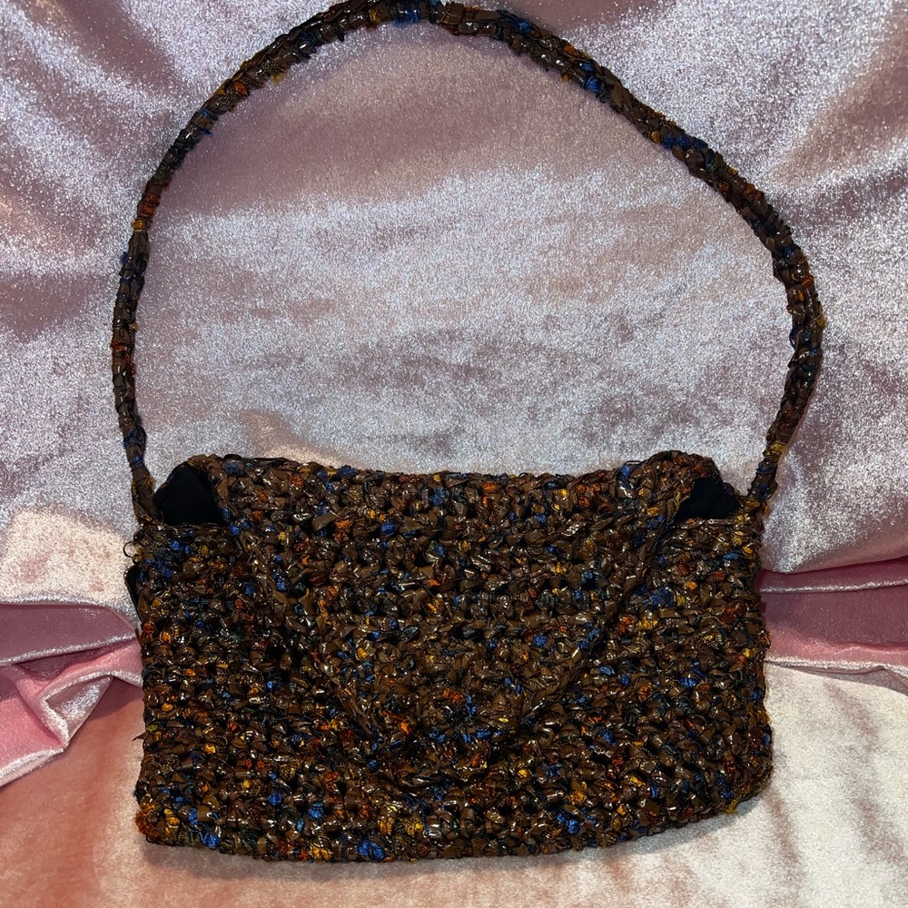 Handmade Plastic bag and string purse.
